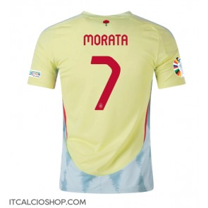 Spagna Alvaro Morata #7 Seconda Maglia Europei 2024 Manica Corta
